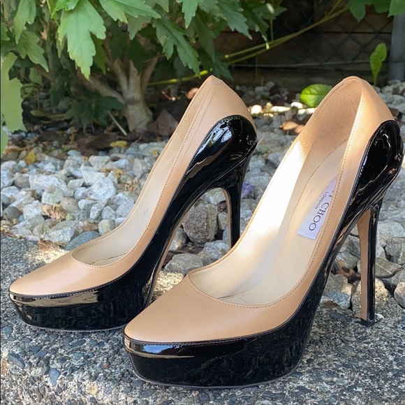 Jimmy Choo Shoes - Jimmy Choo London 2 tone leather stiletto pumps